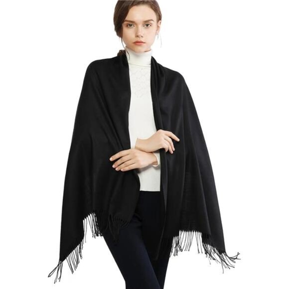 RIIQIICHY Women's Scarf Pashmina Shawls and Wraps for Evening Dress Bridesmaid - Picture 3 of 7